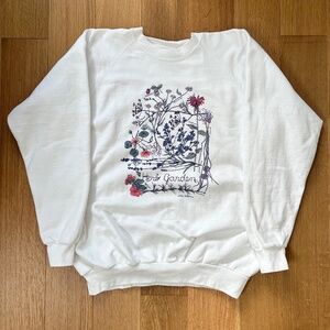 Vintage Northern Reflections Herb Garden Graphic Sweatshirt in White XL